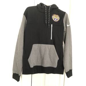 NIKE LSU Tigers FOOTBALL TEAM HOODIE SWEATSHIRT MENS SIZE Large Fall Game NWT